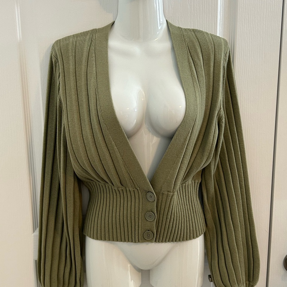 Wilfred Olive Button-Up Cardigan